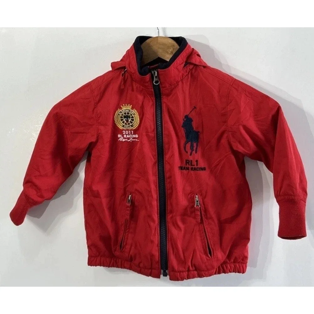 Baby Polo Ralph Lauren 2011 Team Racing Jacket Full Zip Big Pony Italy Flag 2 2T